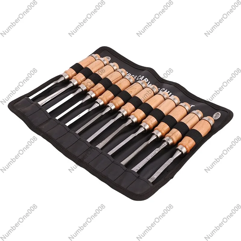 Wood Chisel Set - 12PCS Set Alat Ukir Kayu Profesional