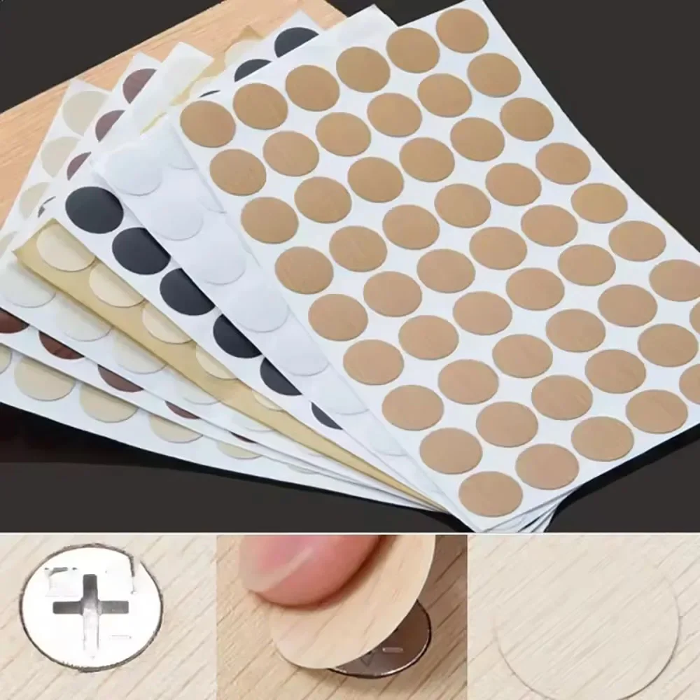 Woodworking Glue - 54 buah/set stiker penutup lubang sekrup