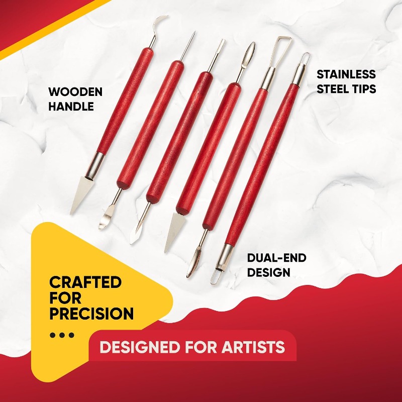 6 Buah Alat Pembentuk Tanah Li - Wood Chisel Set ulasan dan harga